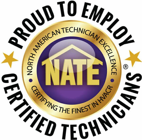 Manwill is proud to employ NATE HVAC Certified Technicians Logo